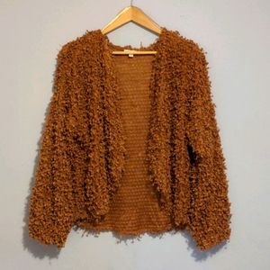 Fuzzy Pecan Cardigan size L